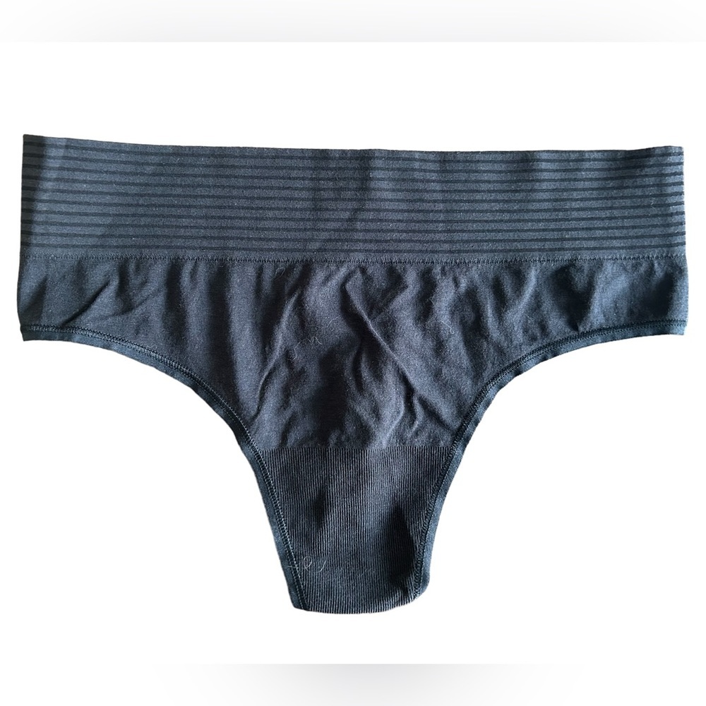 Jockey Black Cotton Thong, Size M